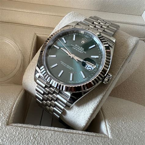 rolex datejust 41 mint green|new rolex datejust 41 price.